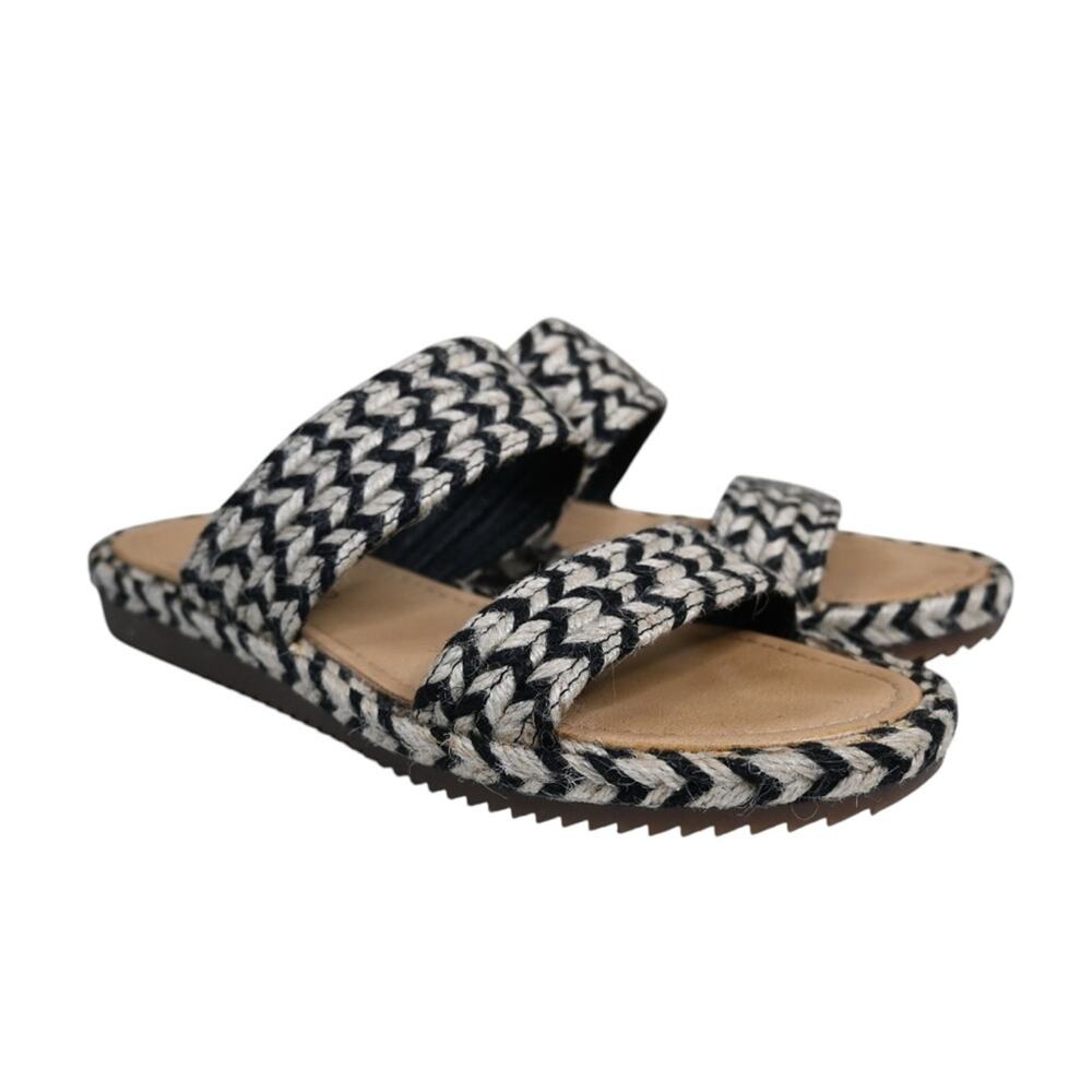 Lucky Brand Womens 6.5 Decime Two Band Jute Slide Sandal - Picture 4 of 11